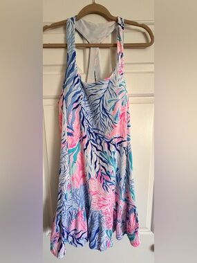 Lilly Pulitzer Kaleidoscope Coral Tennis Dress